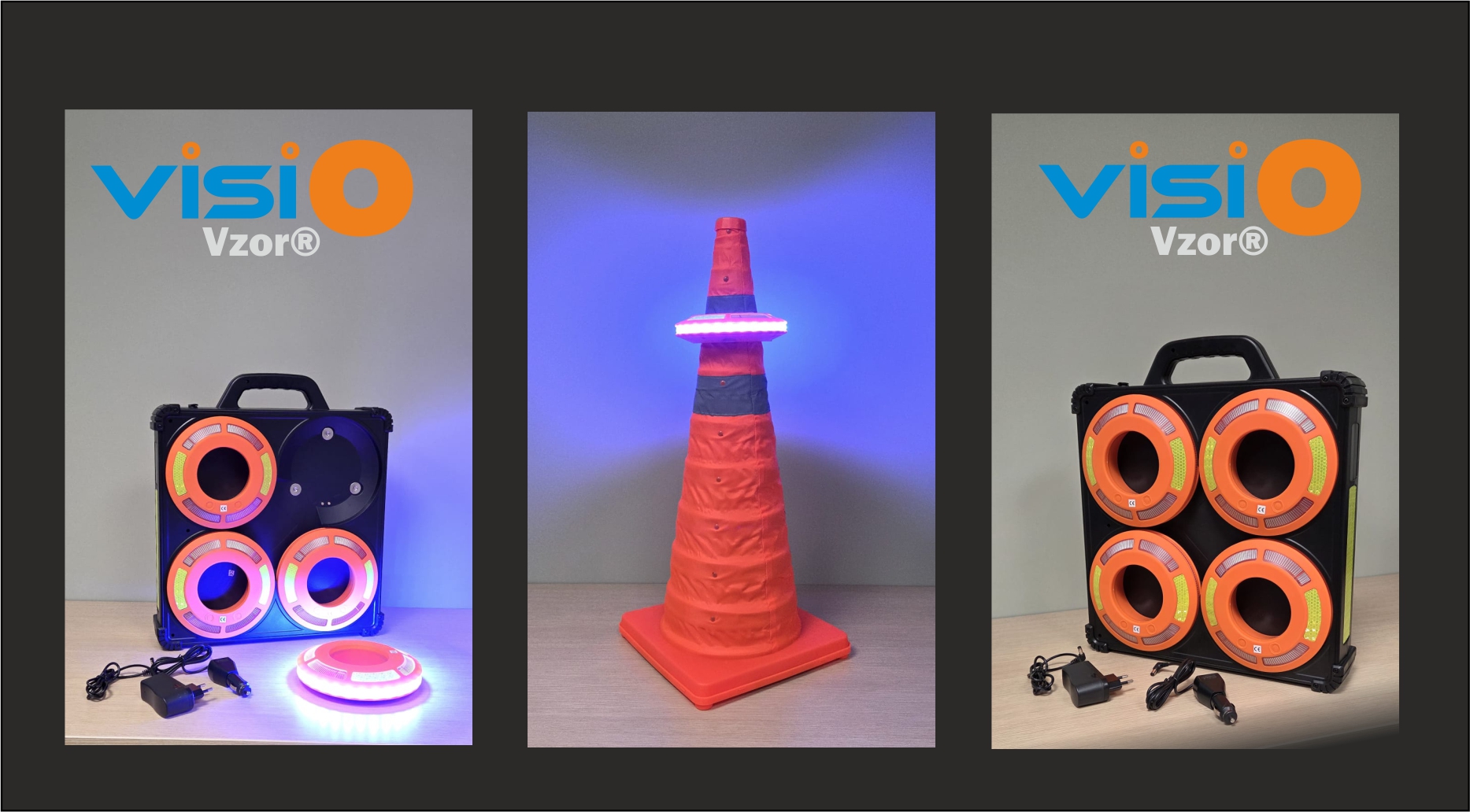 coffret Vzor visio signalisation led pour cône de lubeck